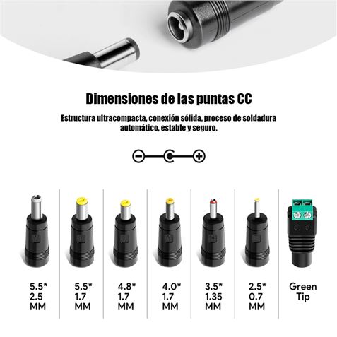 Chargeur Universel Automatique Cromad 24W - 8 Connecteurs Différents