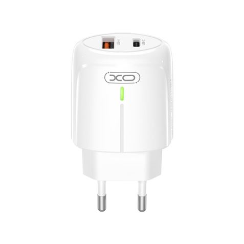 Chargeur XO Power L114 18W Type C + USB - Blanc