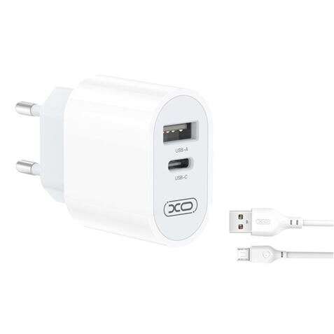 Chargeur XO Power L97 Type C + USB + Câble Micro USB