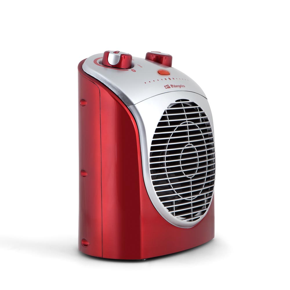 Chauffage Confort Orbegozo FH 5026 Rouge - Puissance 2200 W - Protection contre la surchauffe - Fonction d'oscillation à 90° - Contrôle de température réglable - Sécurité anti-basculement