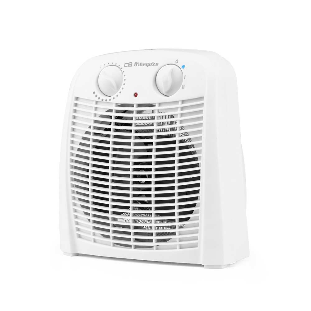 Chauffage de salle de bain Orbegozo FH 7000 IP-21 - Puissance 2000W - 2 niveaux de chauffage - Mode ventilateur - Thermostat réglable - Sécurité surchauffe