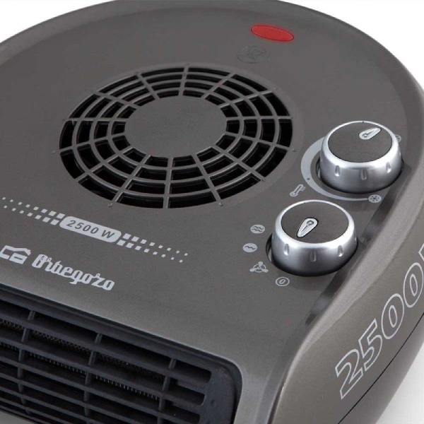 Chauffage Orbegozo FH 5131 2500W - Thermostat réglable - Sélecteur rotatif 3 positions - 2 niveaux de puissance - Fonction ventilateur