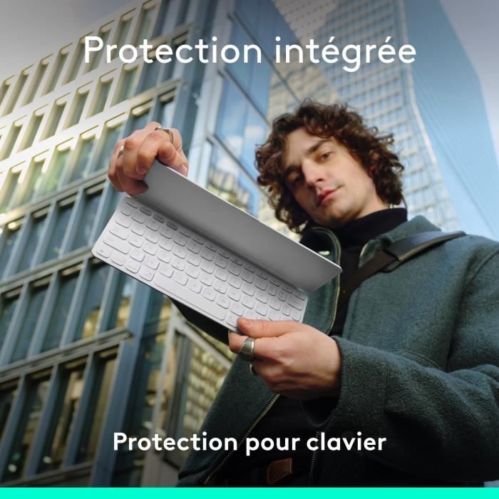 Clavier pour tablette Logitech KEYS-TO-GO 2, CLAVIER BLUETOOTH UNIVERSEL - Gris Pale