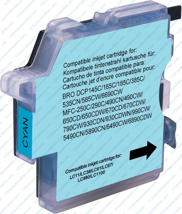 Cartouche compatible BROTHER LC980 cyan