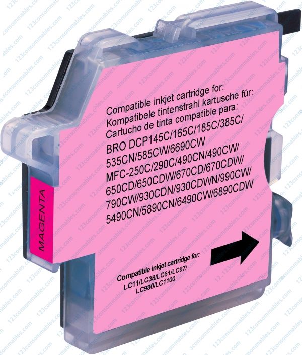 Cartouche compatible BROTHER LC980 magenta