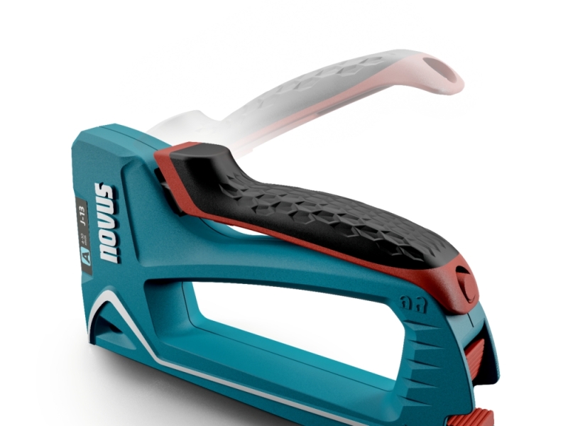 Cloueuse/agrafeuse Novus J13 - Pour agrafes de 4 à 10 mm - Chargement par le bas avec déverrouillage de sécurité - Verrouillage de la poignée - Indicateur de quantité d'agrafes restantes