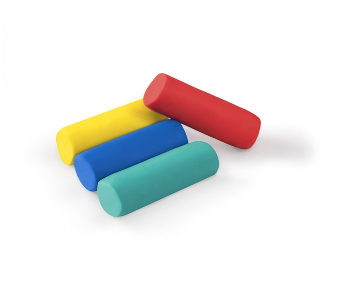 Coffret de 4 tablettes de pâte à modeler Jovi My First Plasticine 38 gr - Super Soft - Stimule la créativité et la sensibilité tactile - Renforce les muscles des mains et des doigts - Couleurs assorties