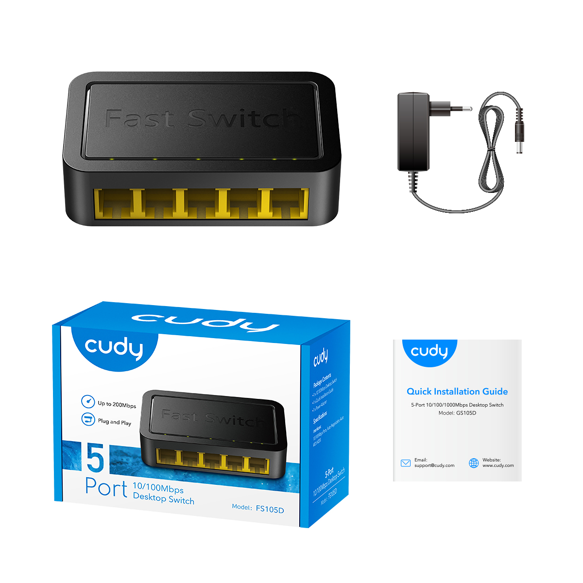 Commutateur Cudy FS105D 5 ports 10/100 Mbit/s