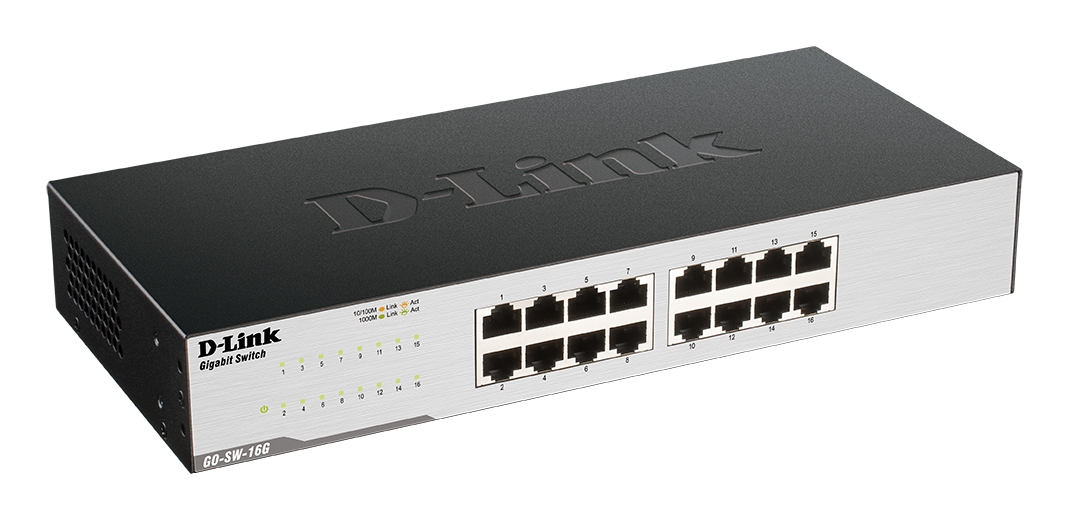 Commutateur D-Link 16 ports Gigabit 10/100/1000 Mbit/s