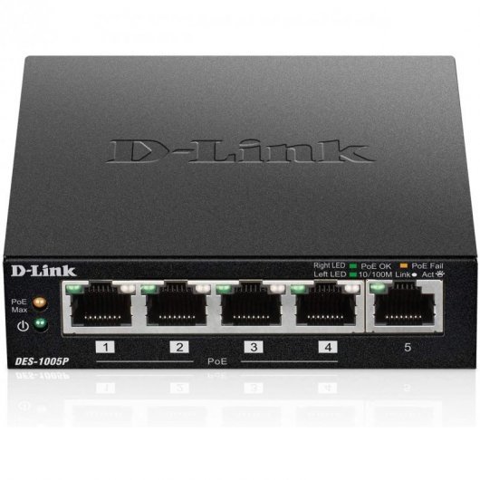 Commutateur D-Link 5 ports Fast Ethernet 1 port PoE activé