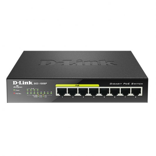 Commutateur D-Link 8 ports Gigabit 10/100/1000 Mbps - PoE