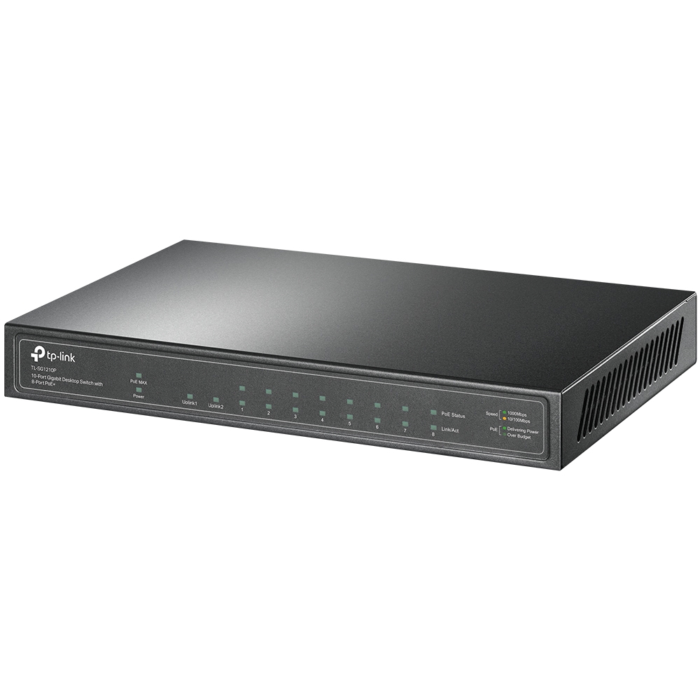 Commutateur de bureau TP-Link - 10 ports Gigabit - 8 ports PoE+