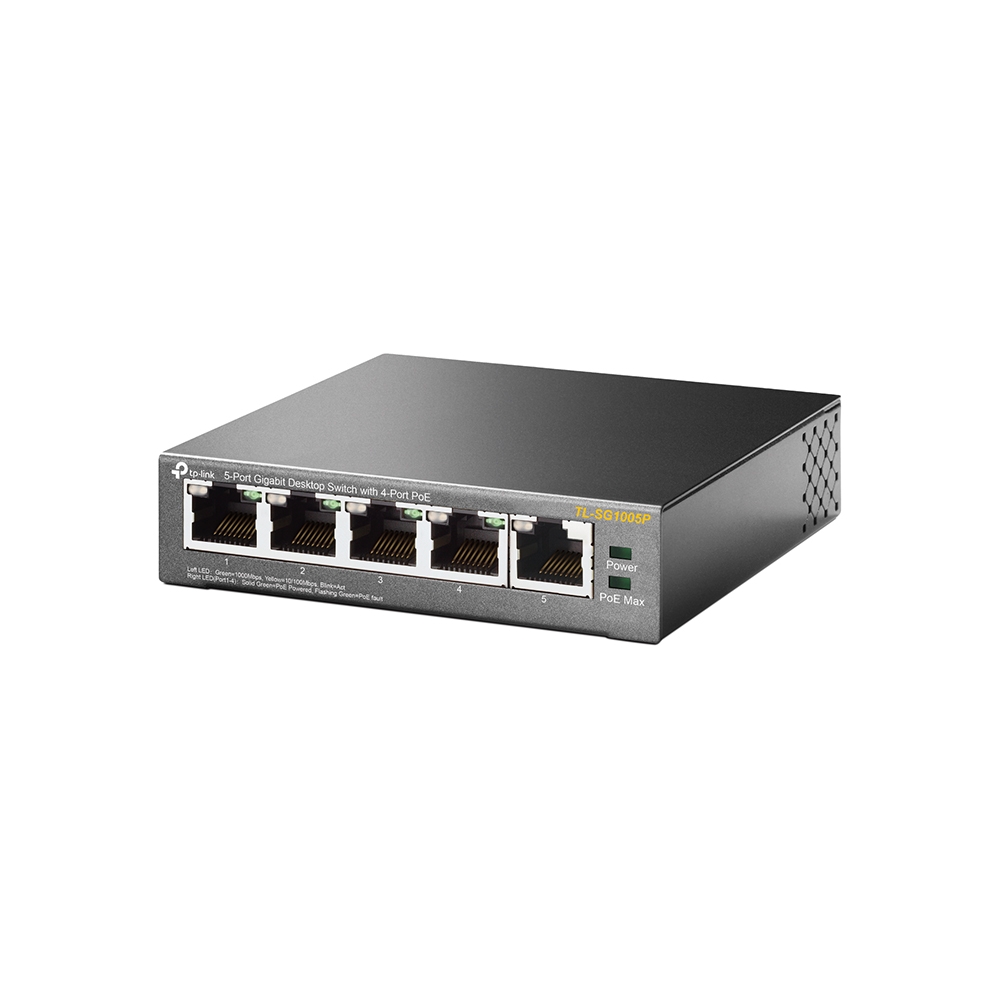 Commutateur de bureau TP-Link - 5 ports Gigabit avec 4 ports PoE