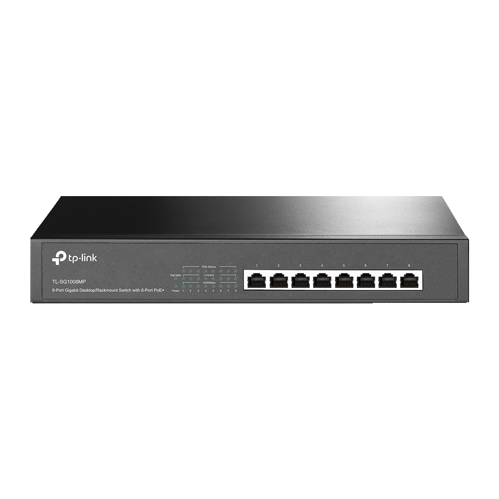 Commutateur de bureau TP-Link - 8 ports Gigabit avec PoE+ - Montage en rack