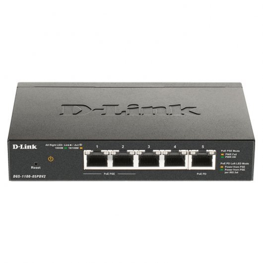 Commutateur intelligent D-Link 5 ports Gigabit 10/100/1000 Mbps - PoE