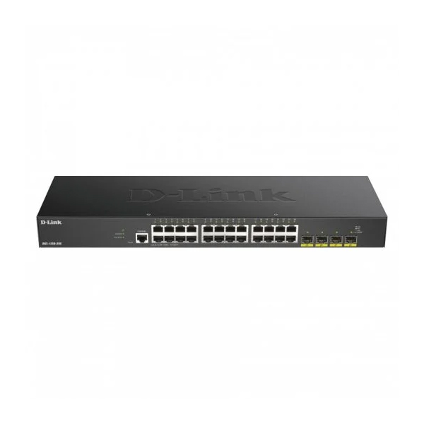 Commutateur semi-administrable D-Link 24 ports Gigabit + 4 ports SFP+ 10G