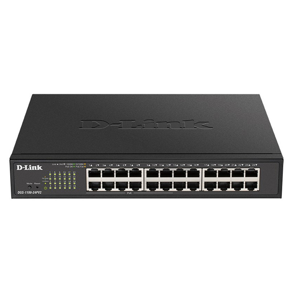 Commutateur semi-géré D-Link 12 ports PoE Gigabit 100 W + 12 ports Gigabit