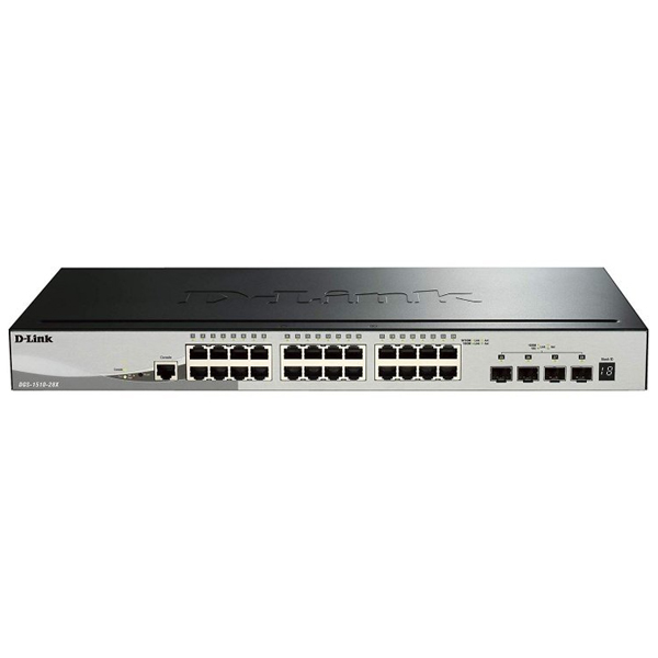 Commutateur semi-géré D-Link 24 ports Gigabit + 4 ports SFP+ 10G