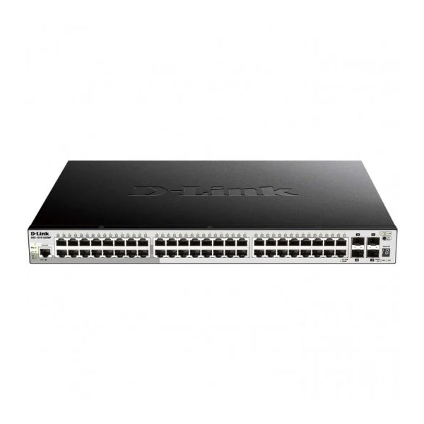 Commutateur semi-géré D-Link 48 ports Gigabit PoE 370 W + 4 ports combinés Giga