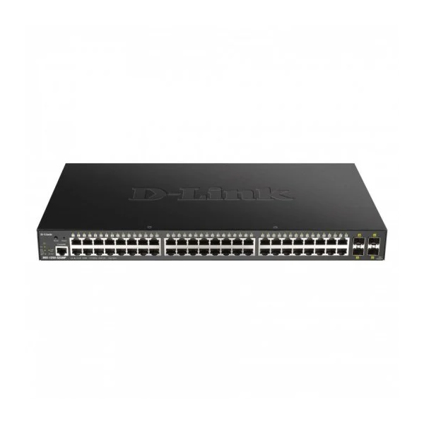 Commutateur semi-géré D-Link 48 ports Gigabit PoE 370W + 4 ports SFP+ 10G