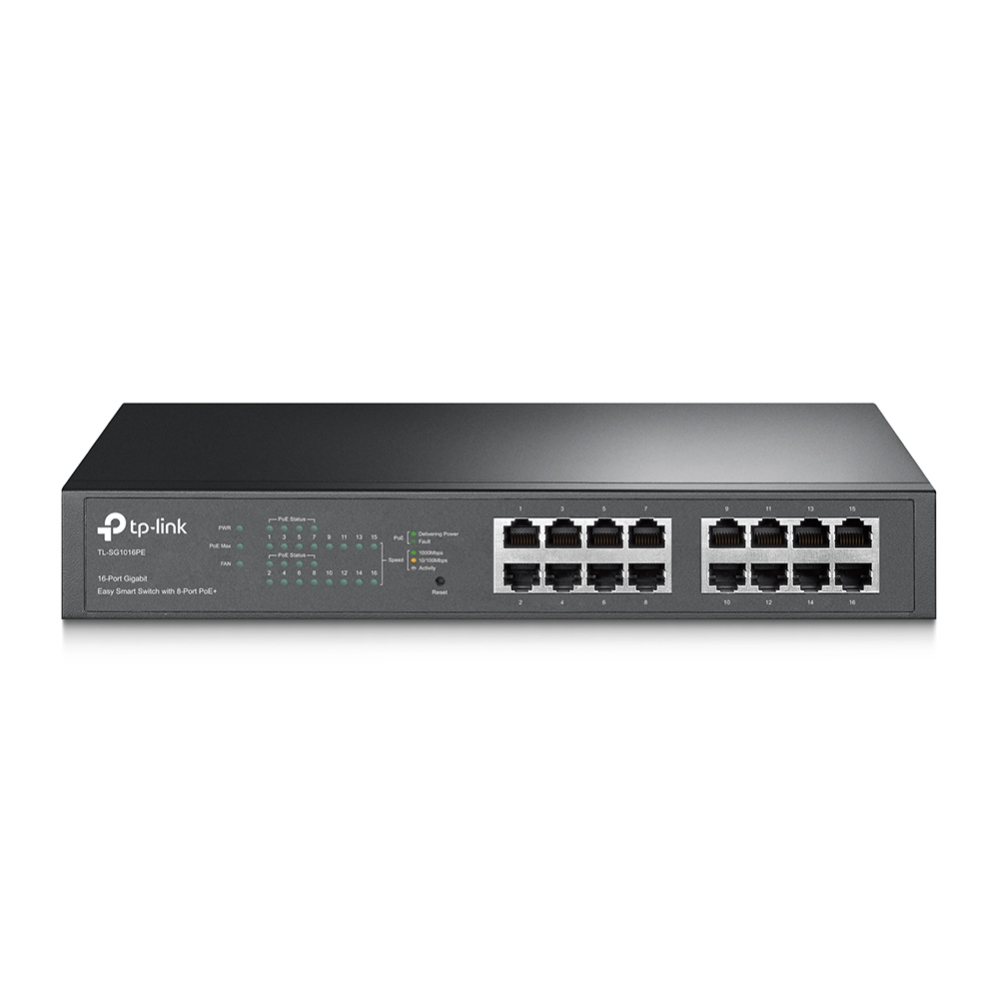 Commutateur TP-Link Easy Smart - 16 ports Gigabit avec 8 ports PoE+
