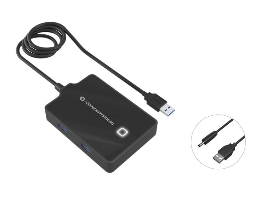 Concentrateur Conceptronic USB-A 3.0 avec 4x USB-A 3.0 - câble de 0,90 m