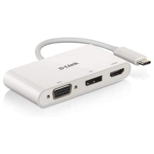 Concentrateur D-Link USB-C vers HDMI, DisplayPort, VGA