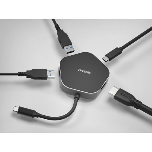 Concentrateur D-Link USB-C vers HDMI, USB-C, 2x USB 3.0