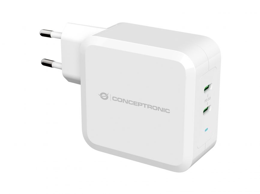 Conceptronic Althea Chargeur Universel Charge Rapide PD 2xUSB-C GaN 100W
