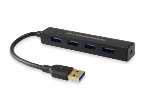 Conceptronic Hub Extender USB3.0 vers 4 ports USB3.0 - 5Gbps - Noir