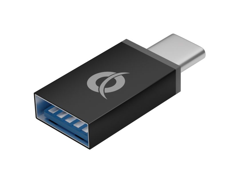Conceptronic Hub USB-A 3.0 avec 4x USB-A 3.0 + adaptateur USB-C - Boîtier en aluminium