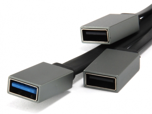 Conceptronic Hubbies Extendeur USB-C vers 2 Ports USB-A 2.0 et 1 Port USB-A 3.0 - 2X 480Mbps 1X 5Gbps - Noir