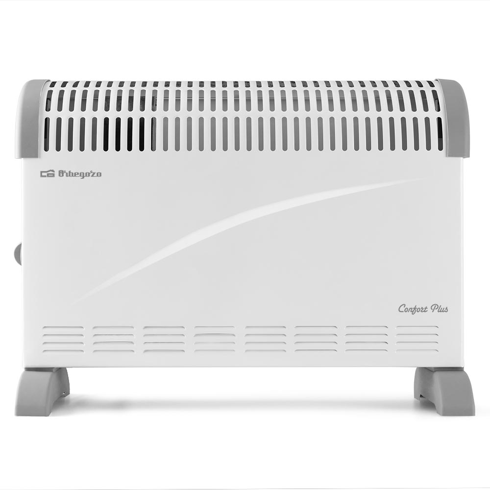 Convecteur de chaleur homogène Orbegozo CV 2300 B - Puissance 2000W - 3 niveaux de puissance - Thermostat réglable - Protection contre la surchauffe - Silencieux et faible consommation