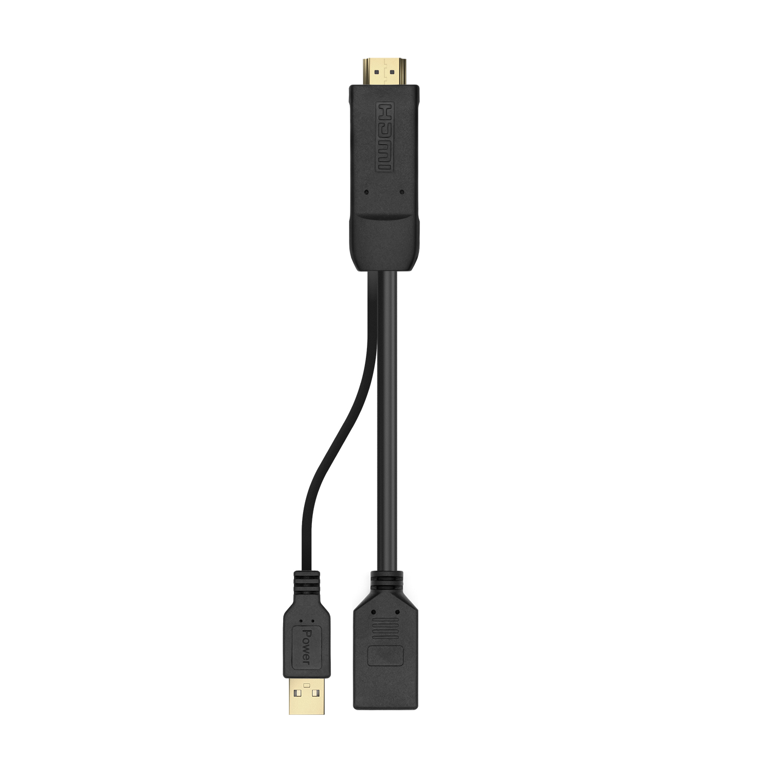 Convertisseur actif Aisens HDMI 2.0 + ALIMENTATION USB. vers DisplayPort V1.2 - HDMI/M-USB/M-DP/H - 10CM - Couleur Noir