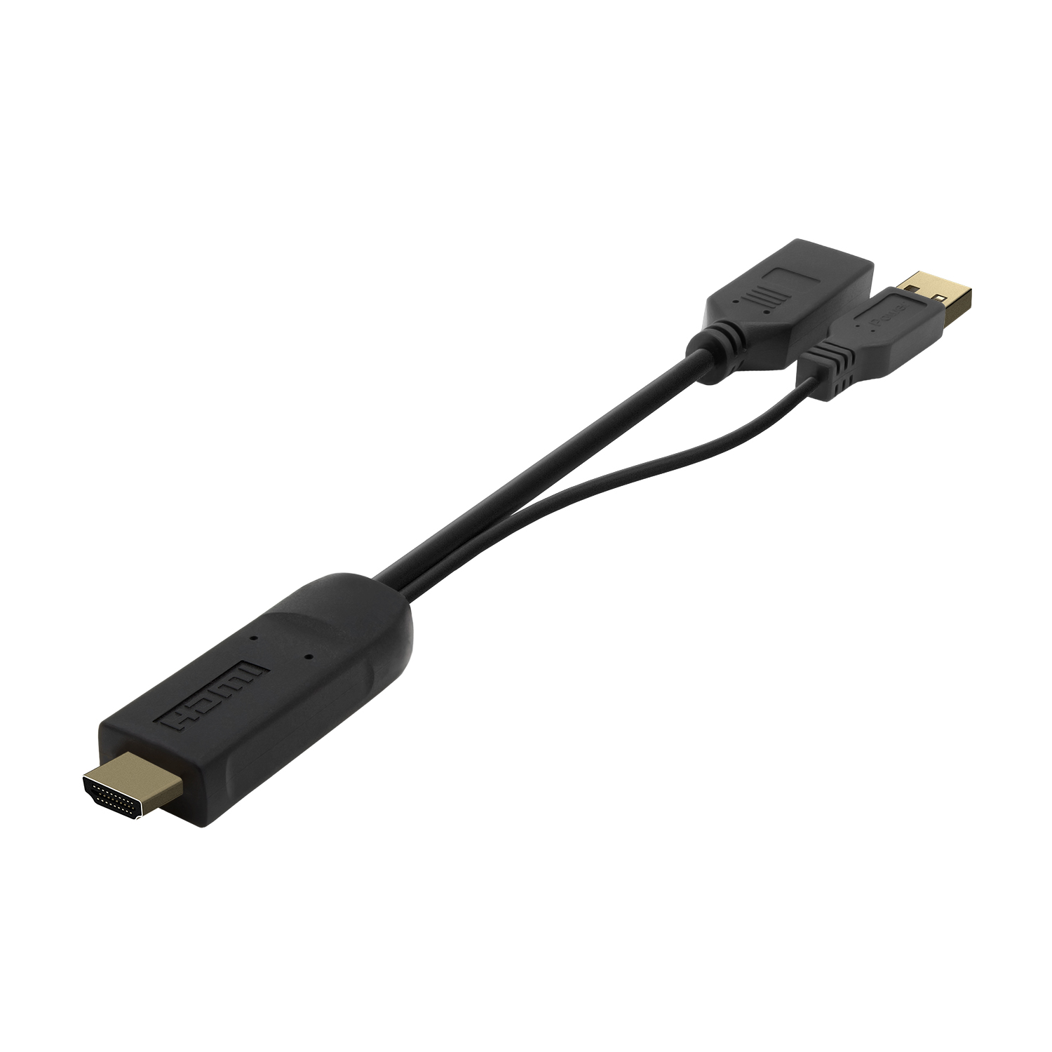Convertisseur actif Aisens HDMI 2.0 + ALIMENTATION USB. vers DisplayPort V1.2 - HDMI/M-USB/M-DP/H - 10CM - Couleur Noir