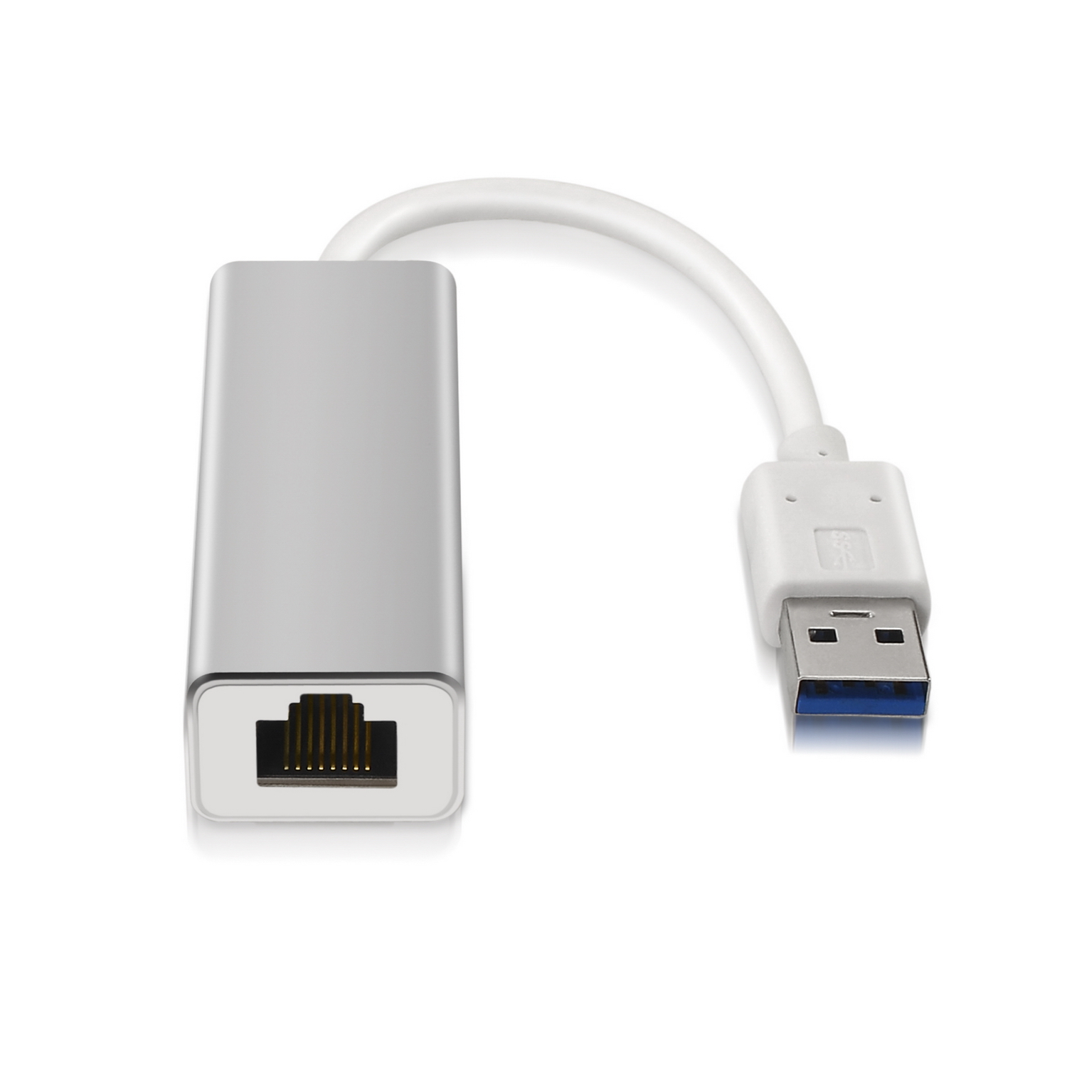 Convertisseur Adaptateur Réseau Aisens RJ45 vers USB 3.0 Gigabit 10/100/1000 Mbps - Couleur Argent