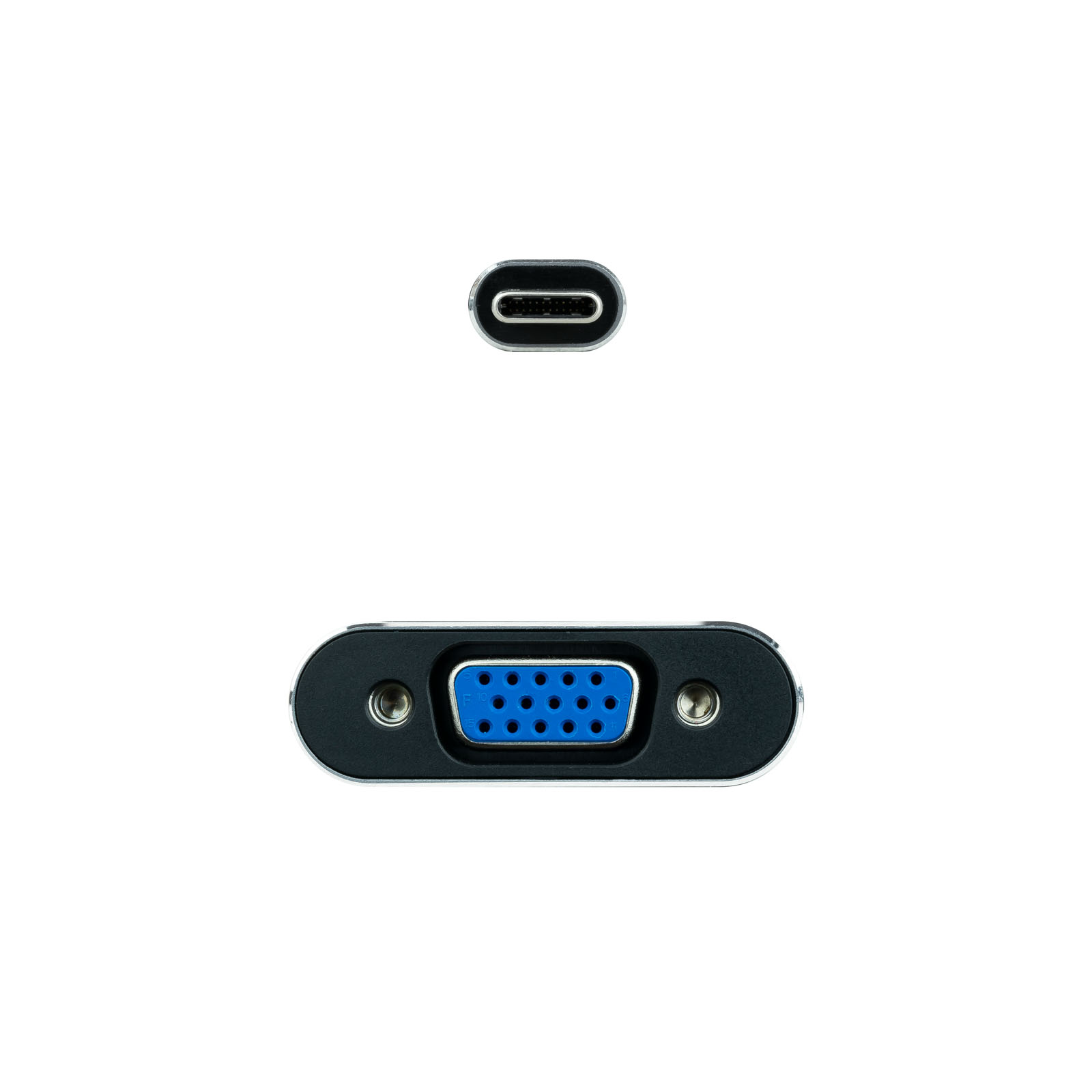 Convertisseur Nanocable USB-C vers VGA - Aluminium - 10cm - Couleur Gris
