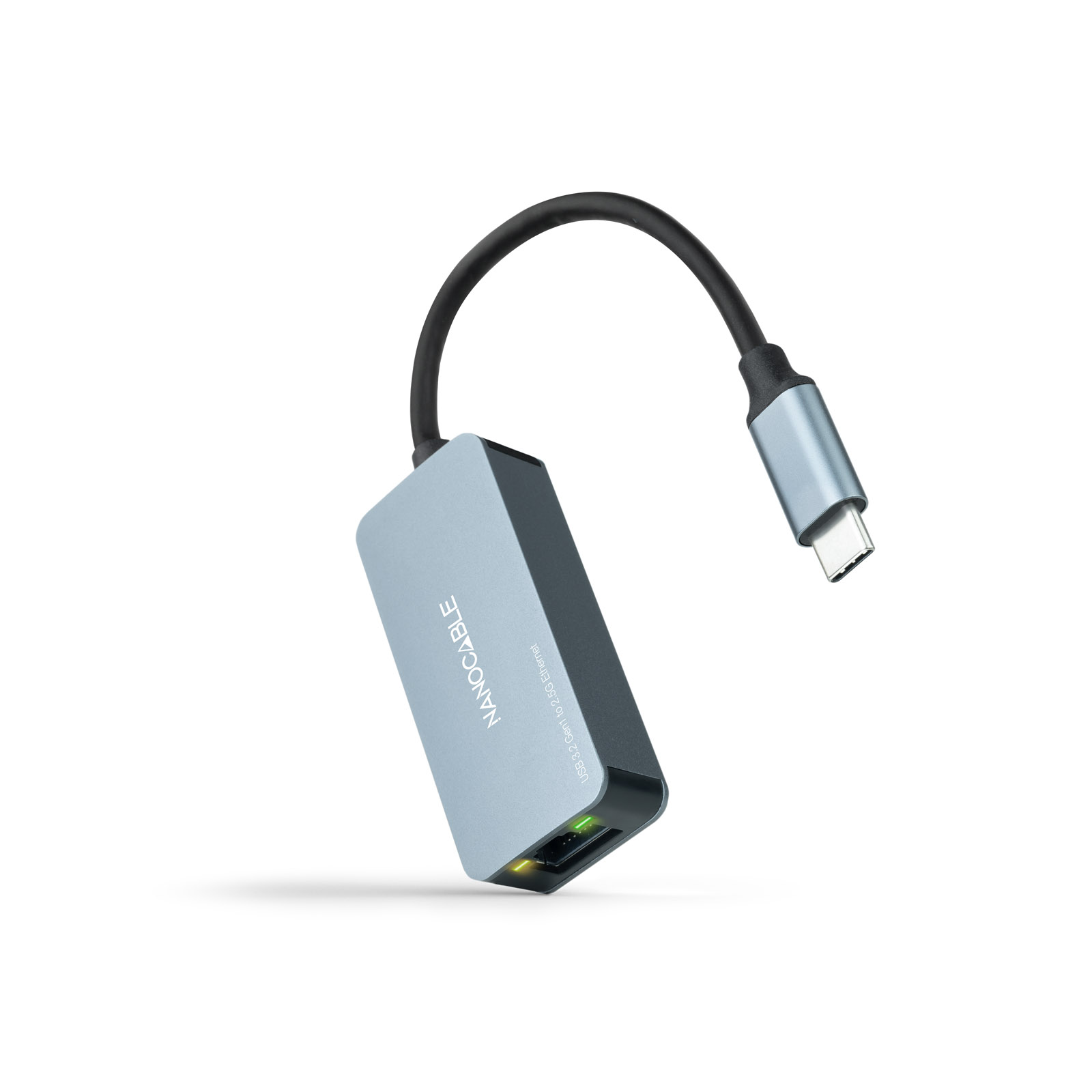 Convertisseur USB-C 3.2 GEN1 Ethernet 2.5G Nanocable 15cm - Couleur Gris