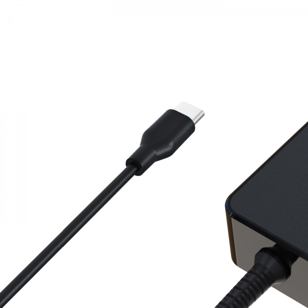 Coolbox Alimentation Portable 65W GaN USB-C +14 Embouts - Haute Rendement - Polyvalence de Connexion - Technologie GaN Avancée - Couleur Noir