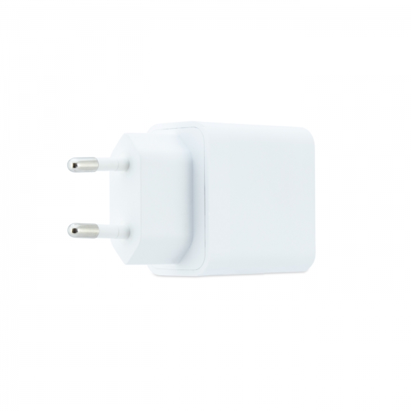 Coolbox Chargeur Mural GaN 35W USB-C/USB-C Charge Rapide - Compact - Technologie GaN - Double Port USB-C - Couleur Blanc