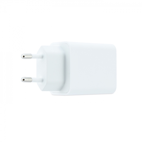 Coolbox GaN Chargeur Mural 45W USB-C/USB-A Charge Rapide - Compact - Compatible avec Plusieurs Appareils - Technologie GaN Avancée - Couleur Blanc
