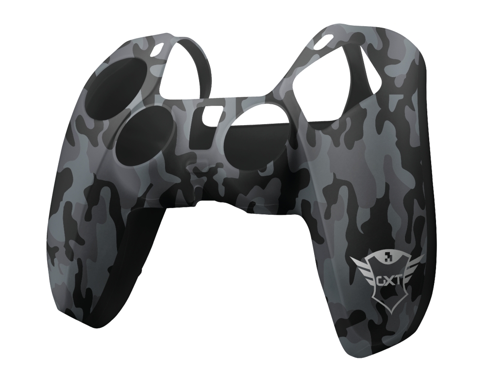 Coque en Silicone Trust Gaming GXT 748 pour Manette PS5 - Couleur Camouflage Noir