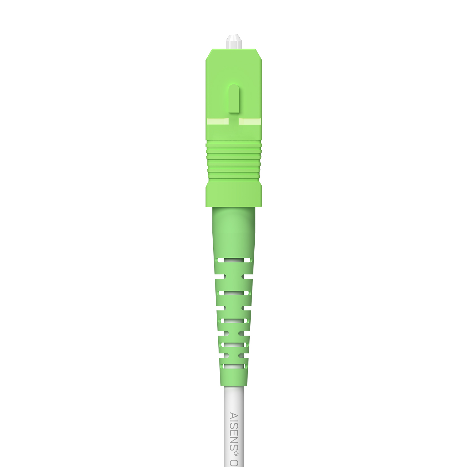 Cordon de raccordement fibre optique Aisens G657A2 3.0 9/125 SMF Simplex CPR Dca LSZH - SC/APC-SC/APC - 100m - Couleur blanche