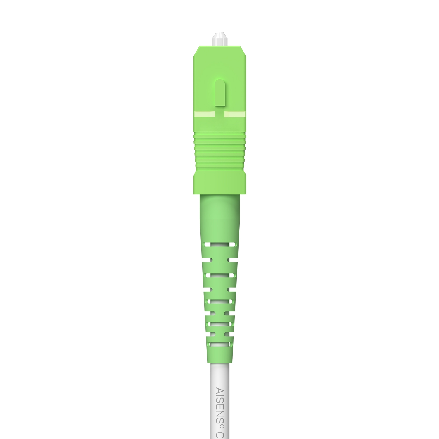 Cordon de raccordement fibre optique Aisens G657A2 3.0 9/125 SMF Simplex CPR Dca LSZH - SC/APC-SC/APC - 200m - Couleur blanche