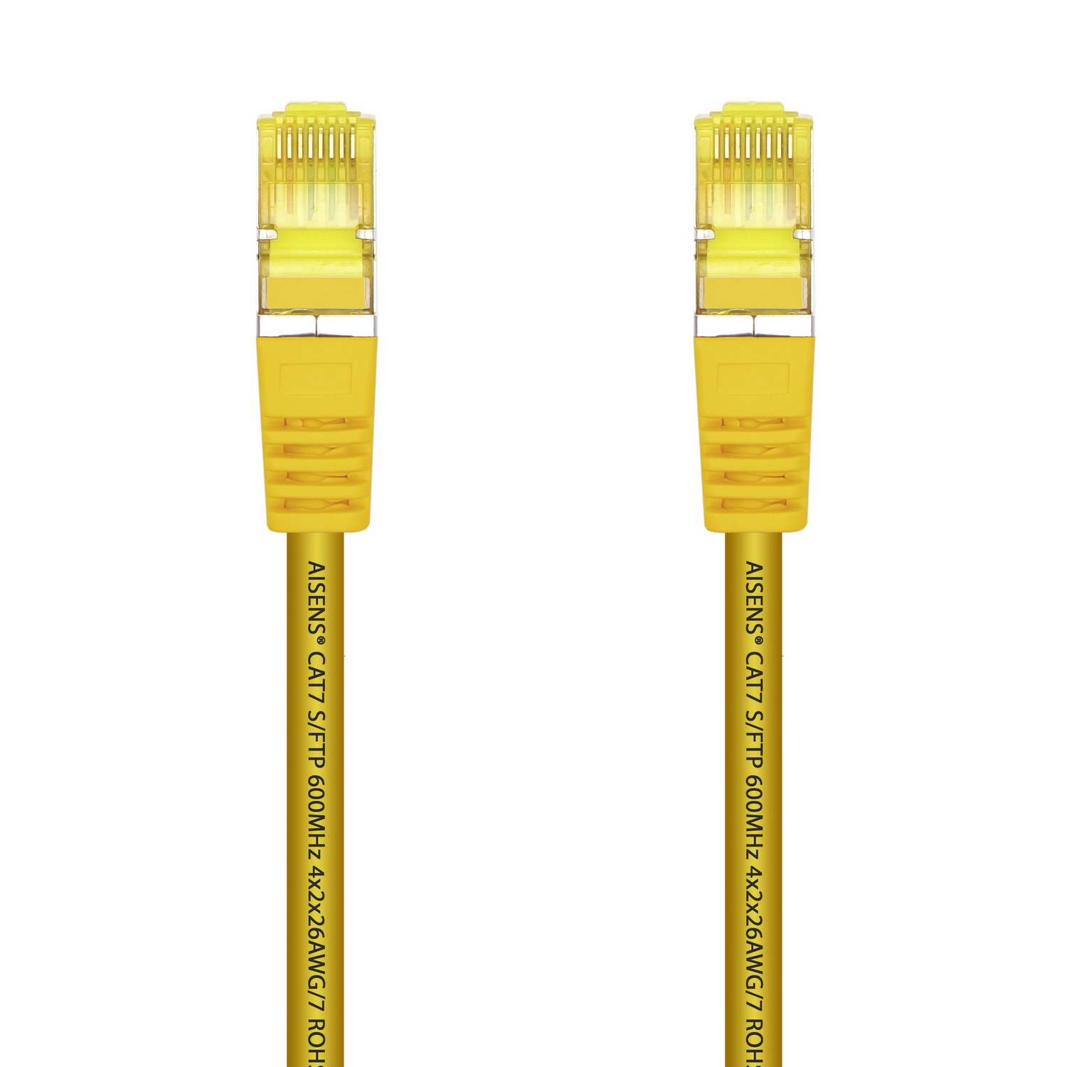 Cordon de raccordement pour câble réseau Aisens RJ45 LSZH Cat.7 600 MHz S/FTP PIMF AWG26 - 0,5 M - Couleur jaune