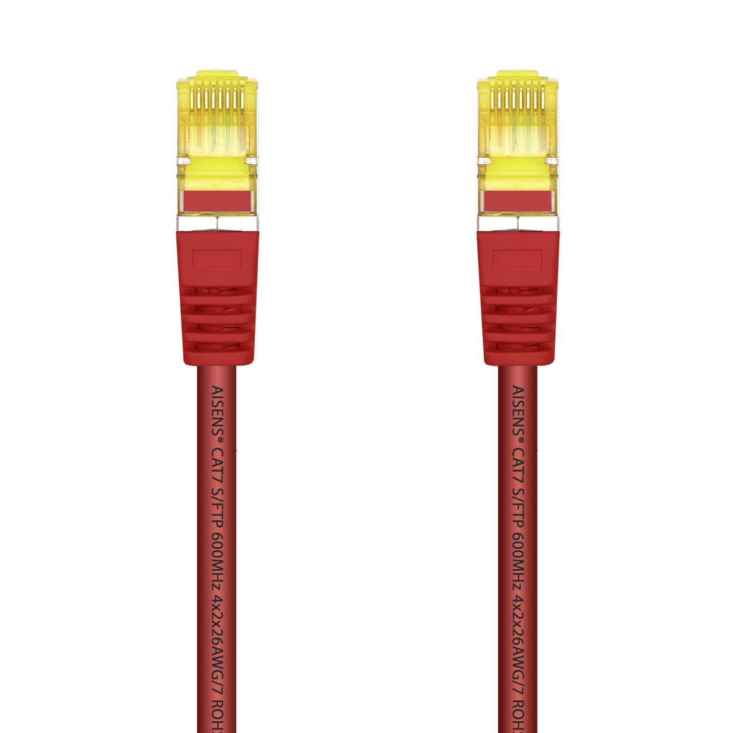 Cordon de raccordement pour câble réseau Aisens RJ45 LSZH Cat.7 600 MHz S/FTP PIMF AWG26 - 2.0M - Couleur rouge