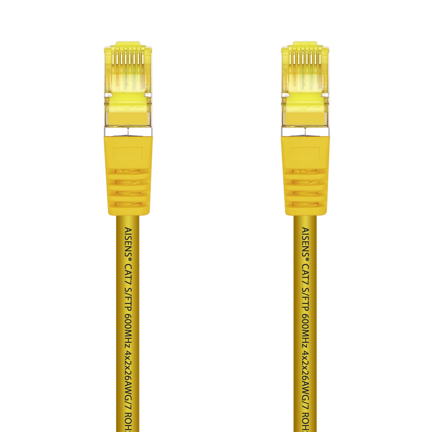 Cordon de raccordement pour câble réseau Aisens RJ45 LSZH Cat.7 600 MHz S/FTP PIMF AWG26 - 2.0M - Couleur jaune
