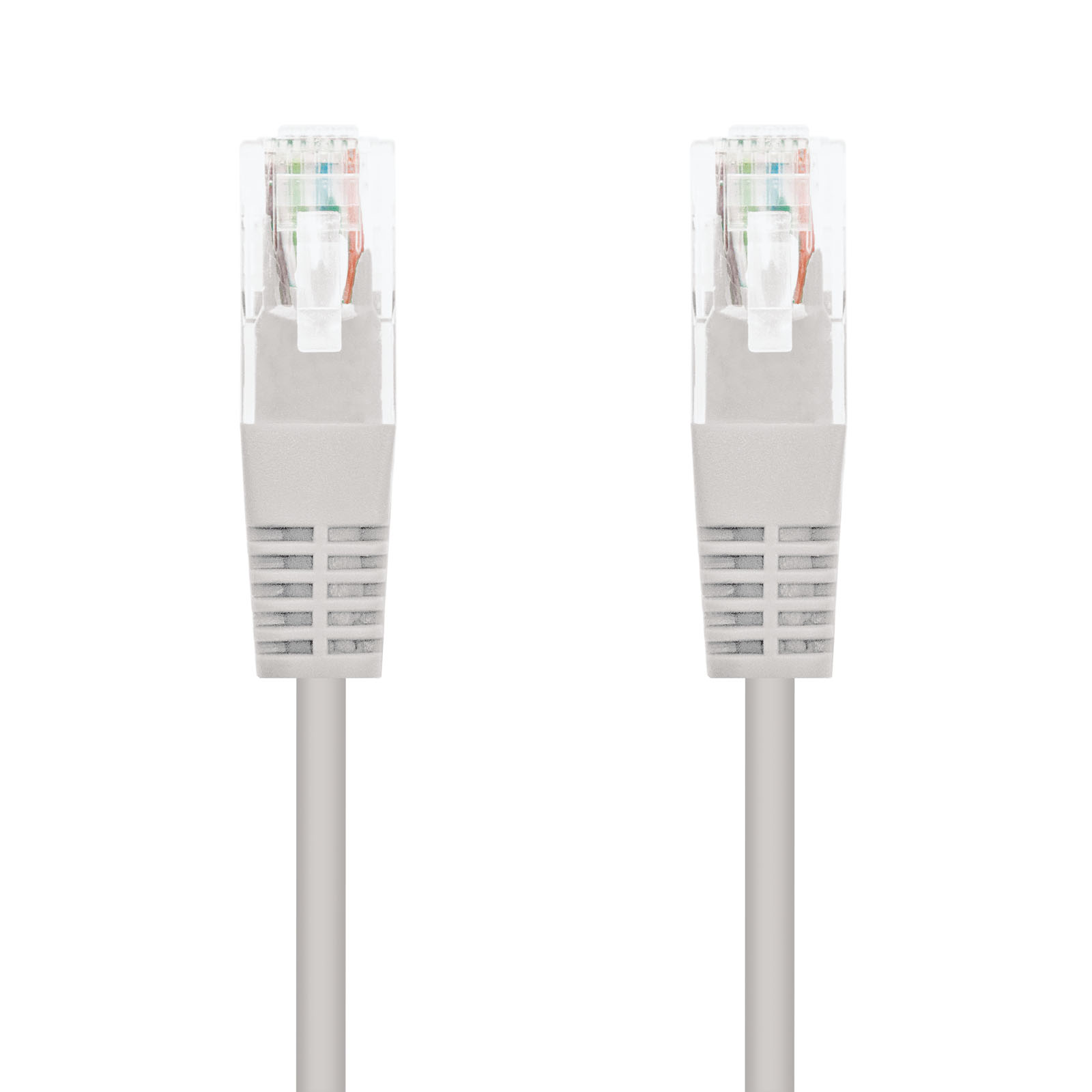 Cordon de raccordement pour câble réseau Nanocable RJ45 Cat.5e UTP AWG24 0,30 m - Couleur grise