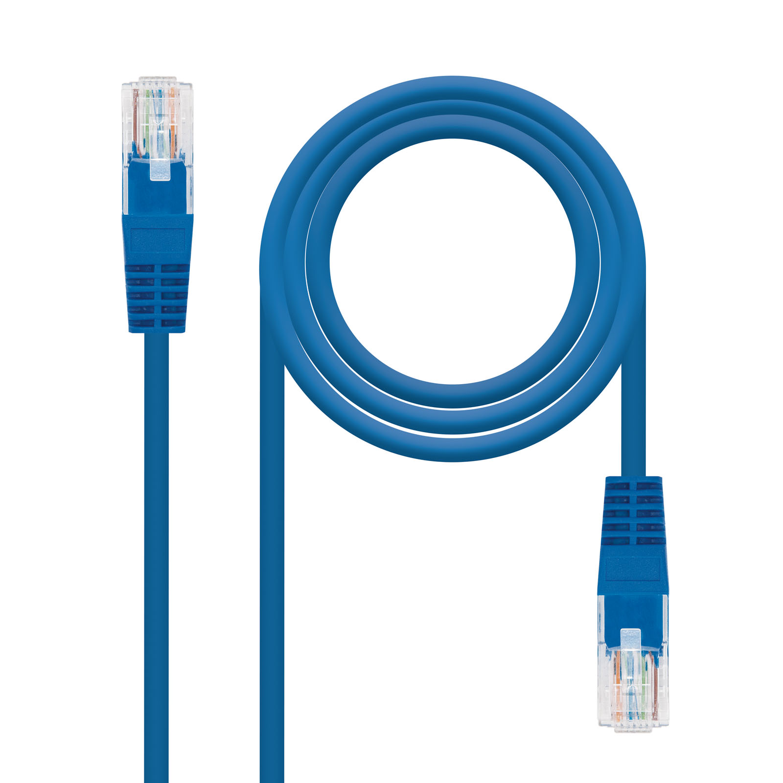 Cordon de raccordement pour câble réseau Nanocable RJ45 CAT.6 UTP AWG24 - 25 cm - Couleur bleue