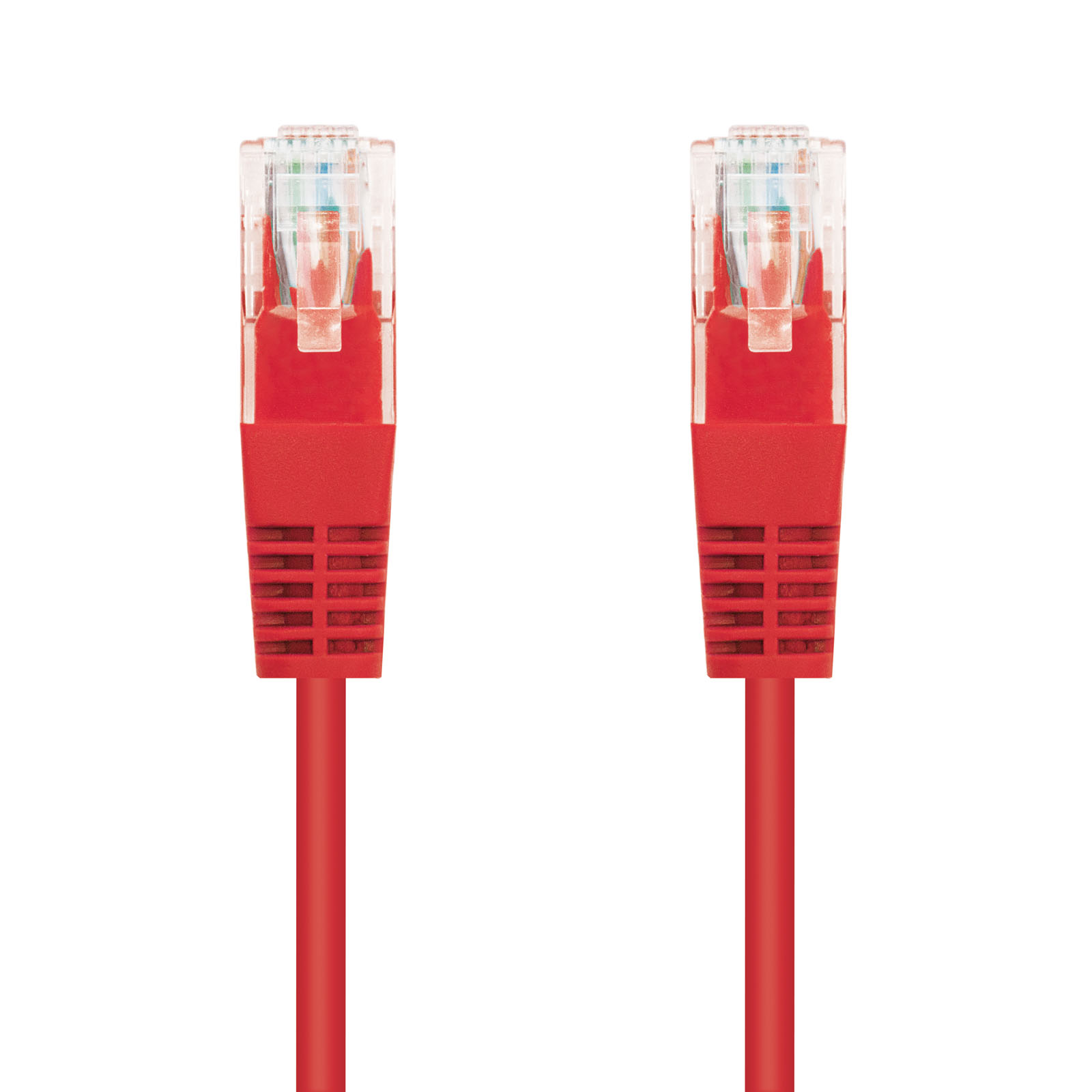 Cordon de raccordement pour câble réseau Nanocable RJ45 CAT.6 UTP AWG24 - 25 cm - Couleur rouge